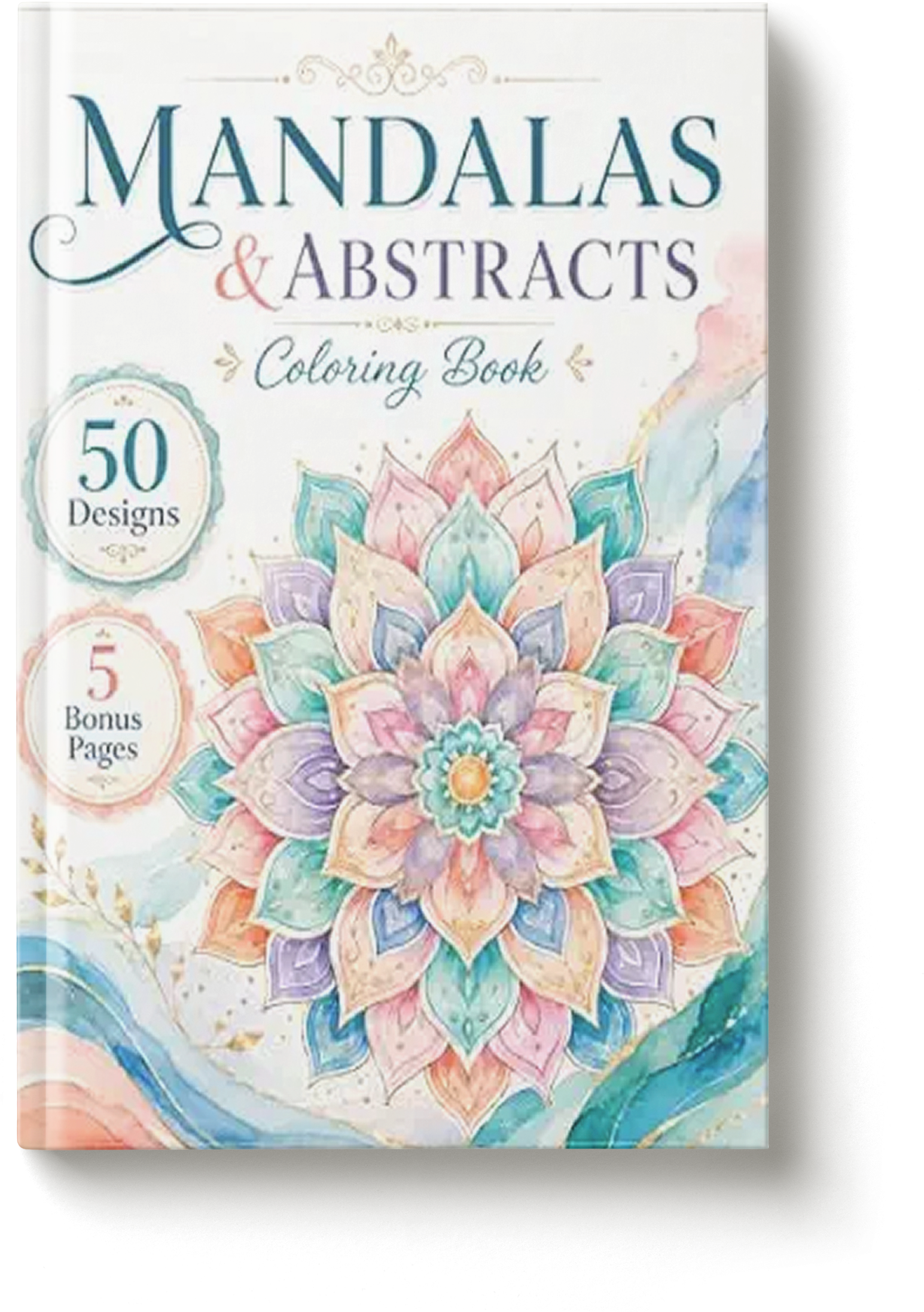 Mandalas and Abstracts Coloring Book cover